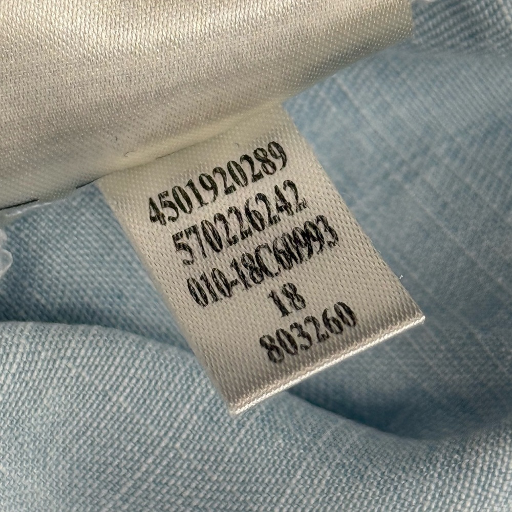 Chico’s 100% Tencel Lyocell Chambray Button Down Shirt Light Blue Soft Denim Top - Picture 8 of 11